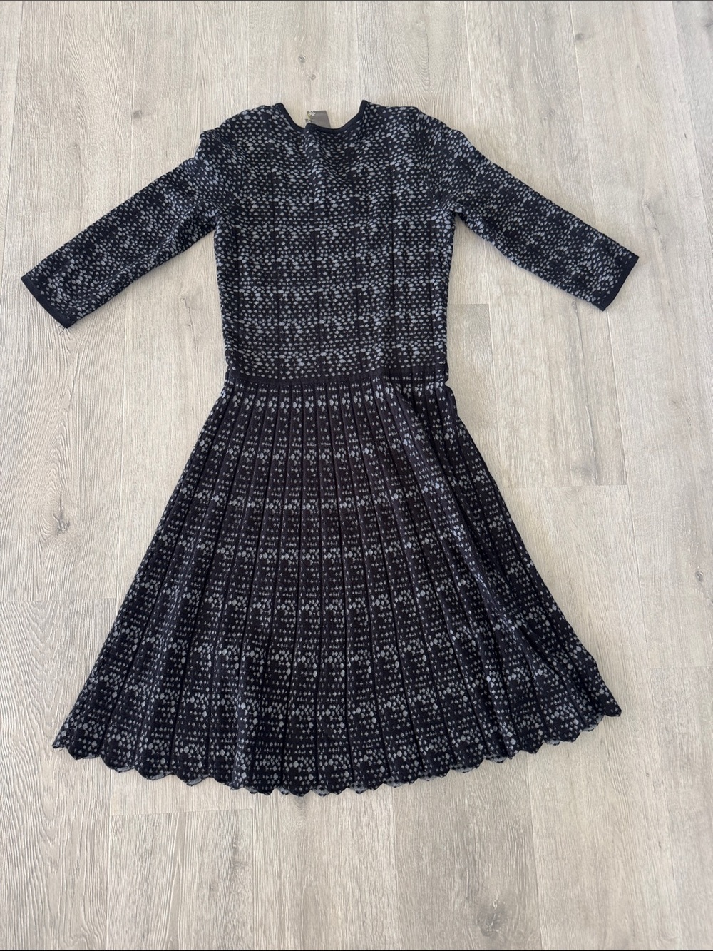 Taylor Pleated Long-Sleeve Knit Dress - Picture 5 of 6